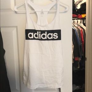 Adidas white tank